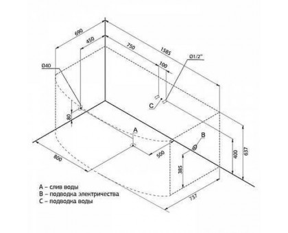 Акриловая ванна Aquanet Izabella 00203985 160x70