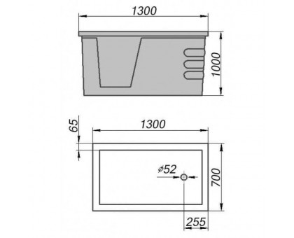 Ванна акриловая Bolu (Болу) BL-106 PERSONAS HIDRO R/L 130x70x100 с гидромассажем