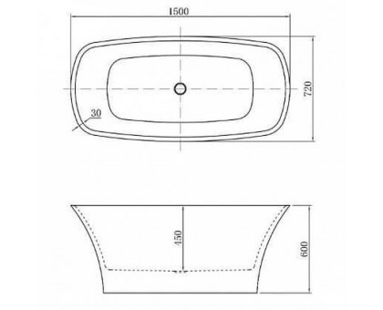 Акриловая ванна Aquanet Pleasure 00208595 150x72