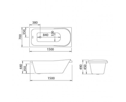 Акриловая ванна Iddis Pond NPON157i91 150х70