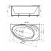 Ванна акриловая Aquatek Бетта L 170х97 см, левая, гидромассажная, с экраном, 6 форсунок спинки
